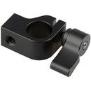 CAMVATE Single 15mm Rod Clamp with 1/4"-20 Threads (Black Knob)