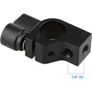 CAMVATE Single 15mm Rod Clamp with 1/4"-20 Threads (Black Knob)