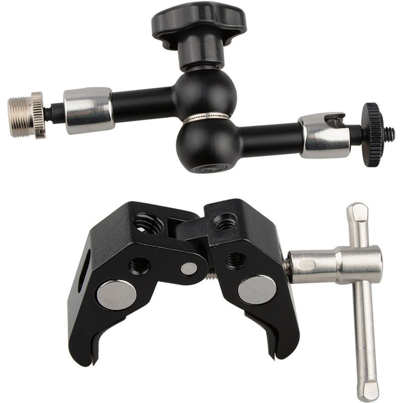 CAMVATE Crab Clamp with Mini Ball Head Mount for Microphone