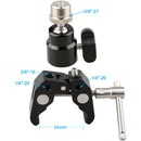 CAMVATE Crab Clamp with 5/8"-27 Ball Head Mount for Microphone