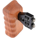 CAMVATE Right Hand Wood Handle Grip with Thumbscrew Connector for Select DV and DSLR Camera Cages (Rosewood)