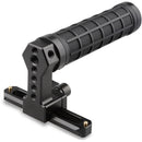 CAMVATE Quick Release Black Rubber Grip Handle with 100mm NATO Rail (Black Wingnut)