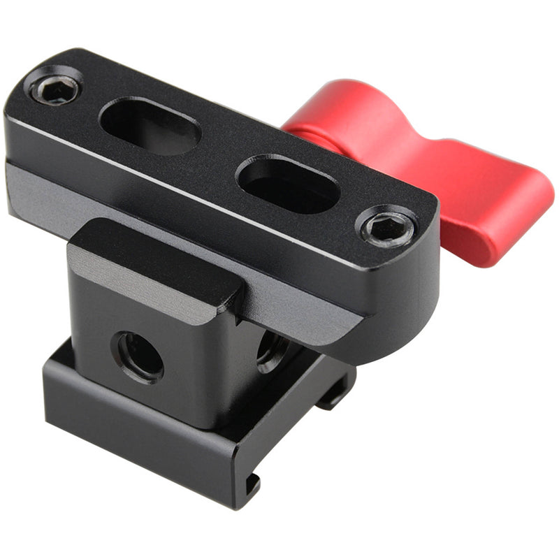 CAMVATE Quick Release Clamp & Cold Shoe Mount Adapter (Red Wingnut)