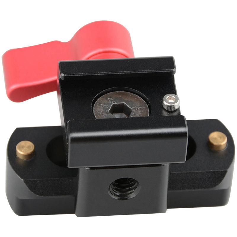 CAMVATE Quick Release Clamp & Cold Shoe Mount Adapter (Red Wingnut)