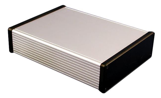 HAMMOND 1455T2202 Metal Enclosure, 1455 Series, Extruded With Plastic End Panels, Instrument, Aluminium, 51.5 mm