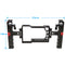 CAMVATE Handheld Camera Cage with Two Cheese Handles for Sony a6500 (Red Knob)