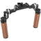 CAMVATE ARRI-Style Leather Rosette Handle Grip & 15mm Rod Clamp Railblock for DSLR Shoulder Rig (2 Handles)