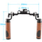 CAMVATE ARRI-Style Leather Rosette Handle Grip & 15mm Rod Clamp Railblock for DSLR Shoulder Rig (2 Handles)