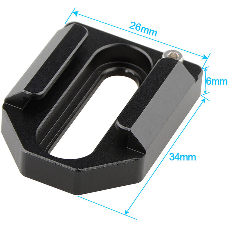 CAMVATE C1620 Dual 1/4"-20 Mount to Shoe Adapter (Black)