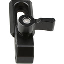 CAMVATE Single 15mm Rod Clamp with NATO Rail (Black Wingnut)