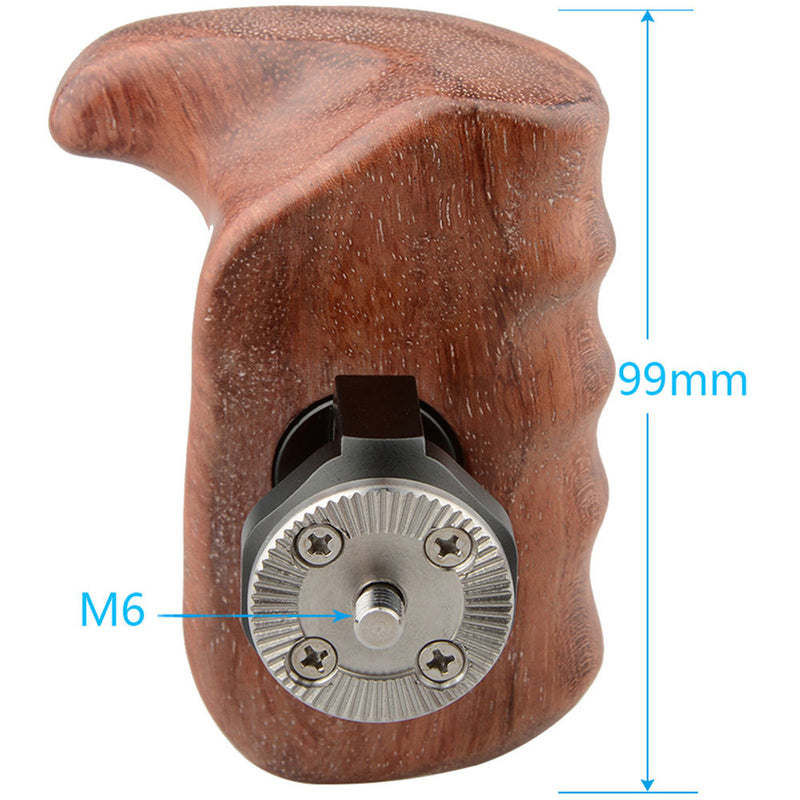 CAMVATE Left Hand Wood Handle Grip with ARRI Rosette Mount for Select DV and DSLR Camera Cages (Bubinga)