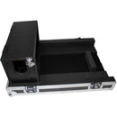 ProX Heavy-Duty Flight Case with Doghouse and Wheels for Yamaha QL1 Studio Mixer Console (Silver on Black)