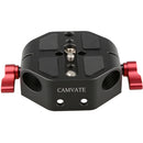 CAMVATE Baseplate with 7.9" 15mm Rods for Select Canon/Sony Cameras (Red Wingnut)