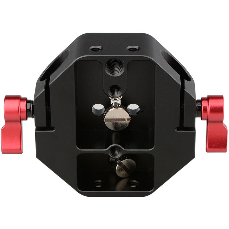 CAMVATE Baseplate with 7.9" 15mm Rods for Select Canon/Sony Cameras (Red Wingnut)