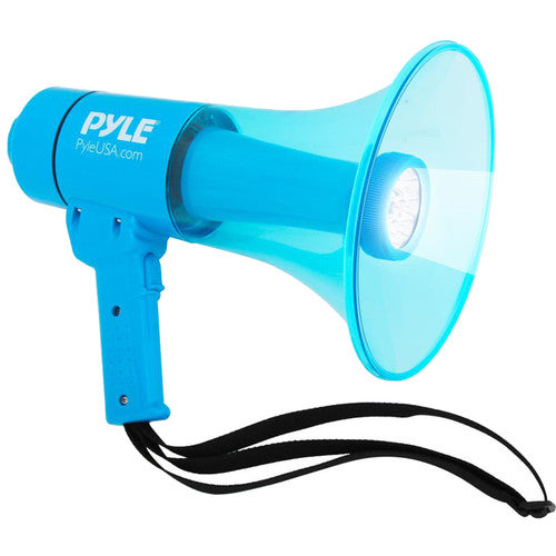 Pyle Pro PMP66WLT 40W Waterproof Megaphone with Siren and LED Lights (Blue)