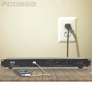 Pyle Pro Power Supply Surge Protector - Rack Mount Power Conditioner Strip with USB Charge Port