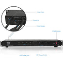 Pyle Pro Power Supply Surge Protector - Rack Mount Power Conditioner Strip with 4-USB Charge Ports