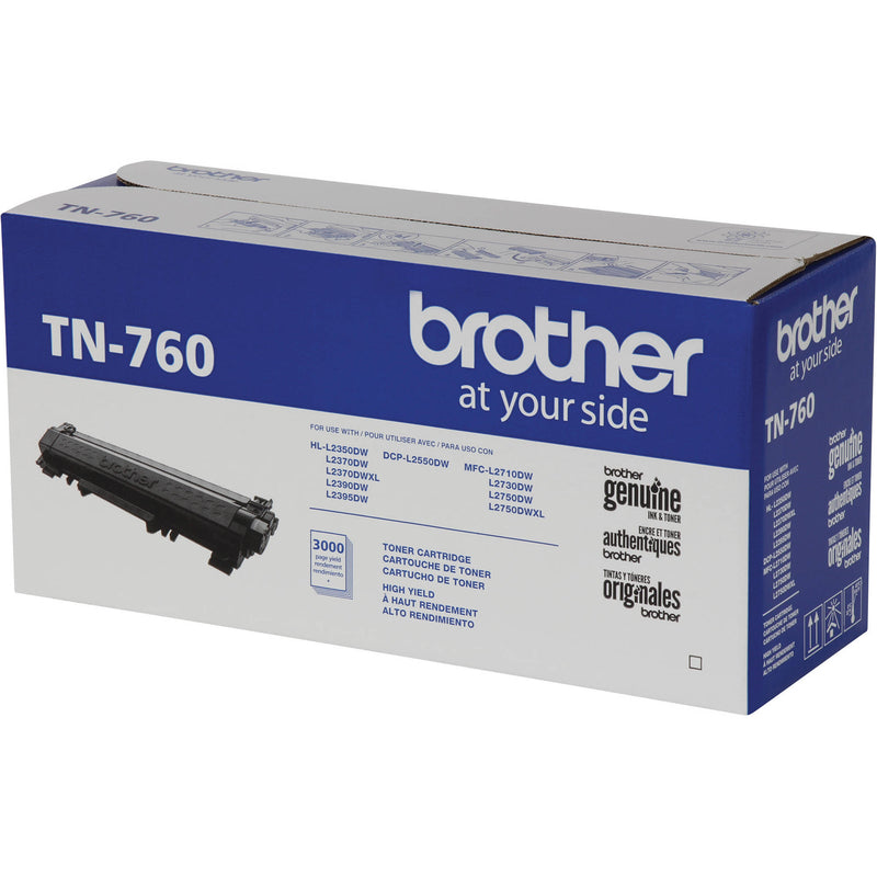 Brother TN760 High Yield Black Toner Cartridge Kit (2-Pack)