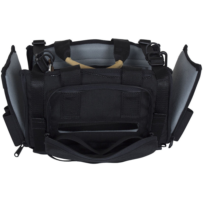 Porta Brace Silent Audio Organizer Case with Heavy-Duty Strap, Harness, Rain Cover & Pouches