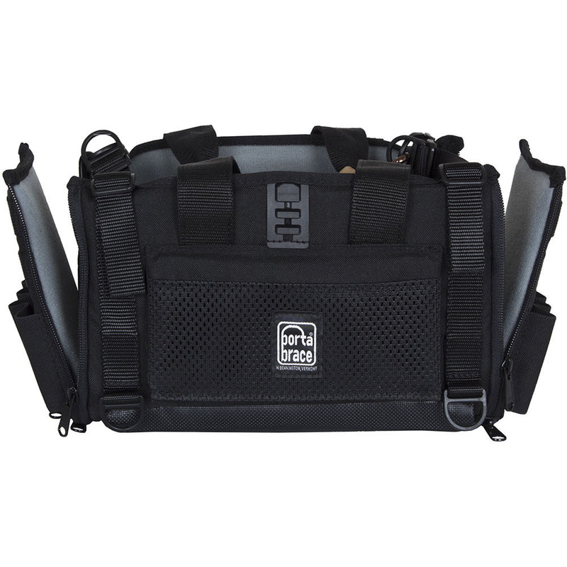 Porta Brace Silent Audio Organizer Case with Heavy-Duty Strap, Harness, Rain Cover & Pouches