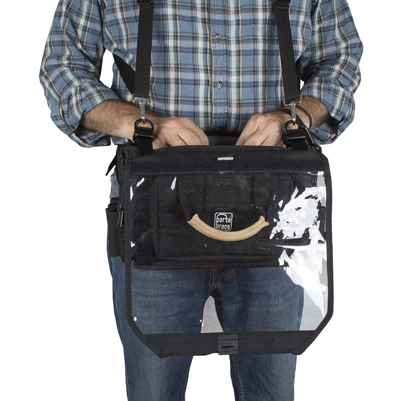 Porta Brace Silent Audio Organizer Case with Heavy-Duty Strap, Harness, Rain Cover & Pouches