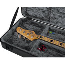 Gator Cases GTSA-GTRBASS-LED TSA Series ATA Molded Case with Built-In LED Light for Electric Bass Guitars (Black)