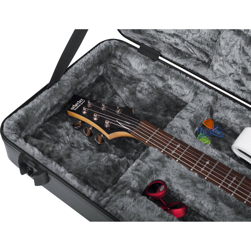 Gator Cases GTSA-GTRELEC-LED TSA Series ATA Molded Case with Built-In LED Light for Electric Guitars (Black)