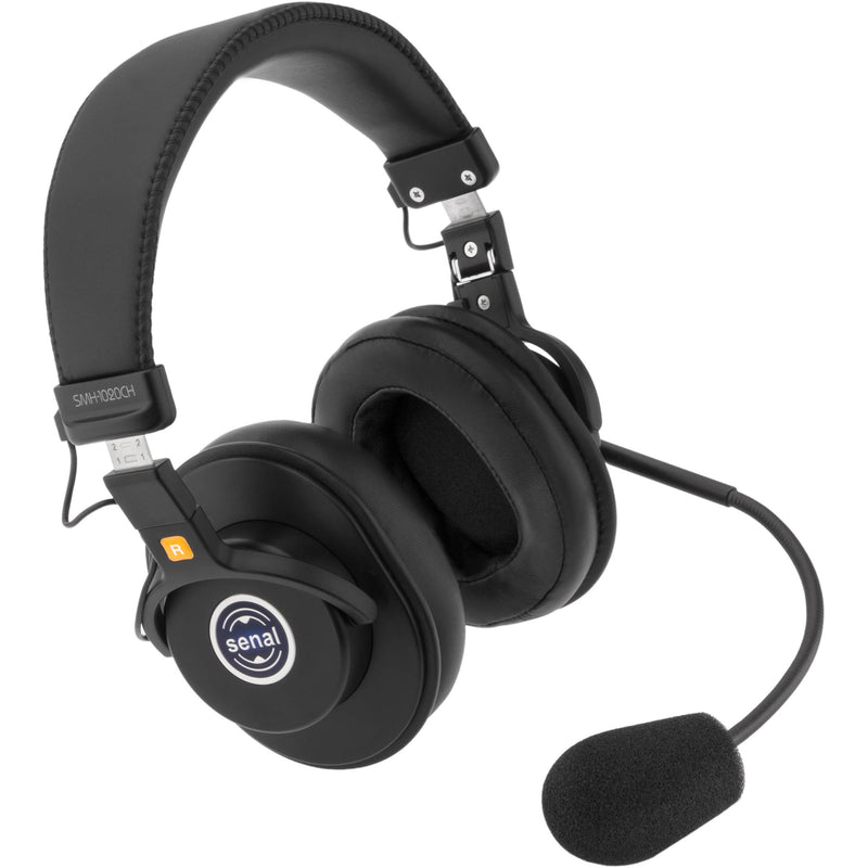 Senal SMH-1020CH Dual-Sided Communication Headset with 1/8" and 3-Pin XLRM Cable for Mixers