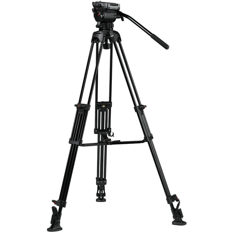 E-Image EG04AS 2-Stage Aluminum Tripod System with GH04 Dual-Base Fluid Head