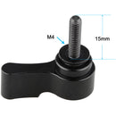 CAMVATE M4 Male Threading Rotating Knob Adjustable Thumb Lever Screw (15mm Long, Black)