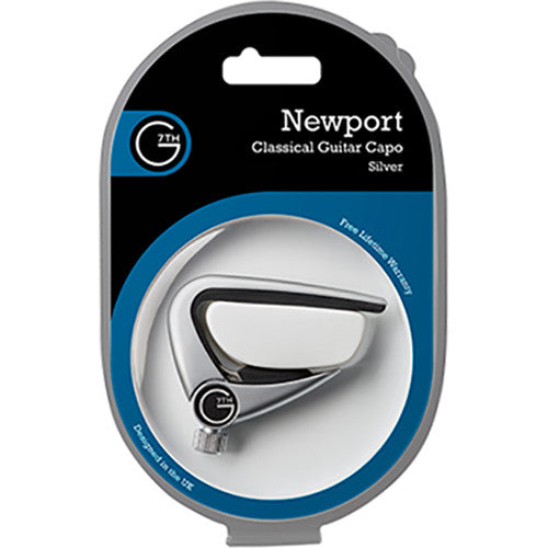 G7th Newport Flip Lever Capo for Classical Guitar (Silver)