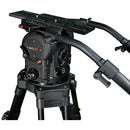 Cartoni Master 30 Head, 2PB, 1 Stage Alminum Tripod With Mid-Level Spreader Pivoting Feet