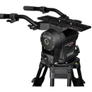 Cartoni Master 30 Head, 2PB, 1 Stage Alminum Tripod With Mid-Level Spreader Pivoting Feet