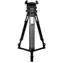 Cartoni Master 30 Head, 2PB, 1 Stage Alminum Tripod With Mid-Level Spreader Pivoting Feet