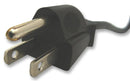 VOLEX X-4203045A Mains Power Cord, Mains Plug, USA, Free Ends, 6.5 ft, 2 m, Black