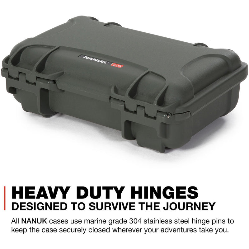 Nanuk 909 Series Case (Olive, with No Foam)