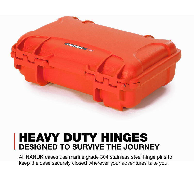 Nanuk 909 Series Case (Orange, with No Foam)