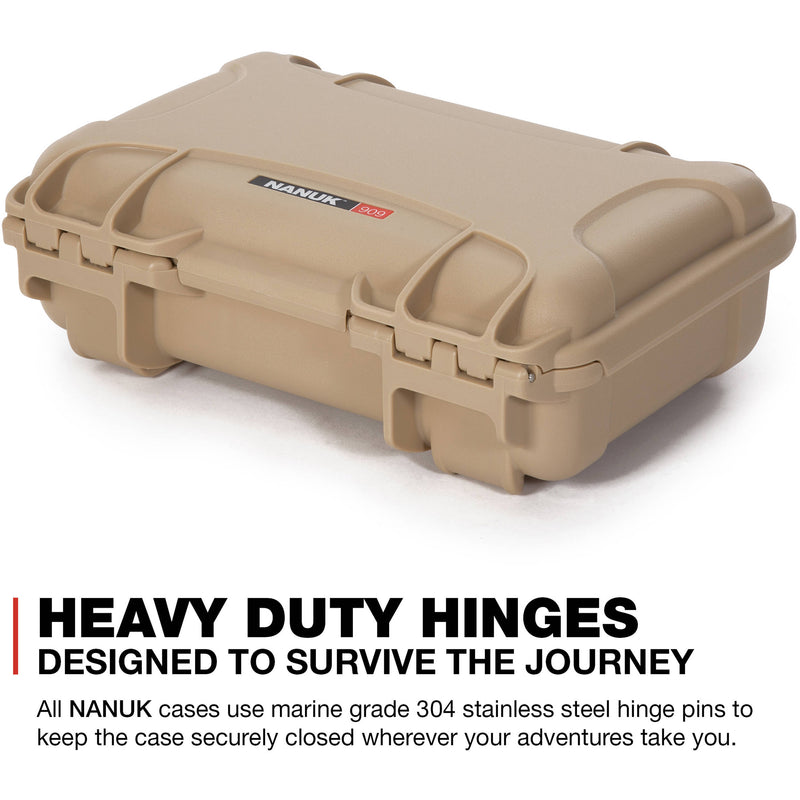 Nanuk 909 Series Case (Tan, with Foam)