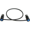 Cable Techniques CT-LPS33-12K LPS Low-Profile TA3F to TA3F Cable (12", Black)