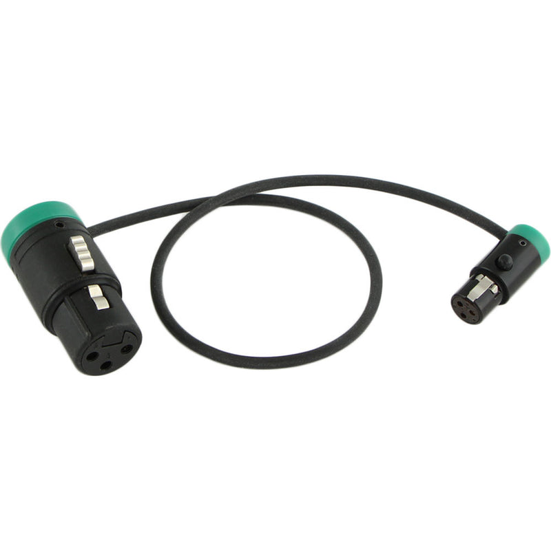 Cable Techniques CT-LPS-FX3T-12G Low-Profile LPXLR-3F to TA3F Cable (12", Green)