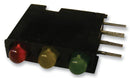 DIALIGHT 564-0100-132F Circuit Board Indicator, Red, Yellow, Green, 3 LEDs, Through Hole, T-1 (3mm)