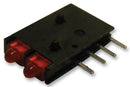 DIALIGHT 571-0111-100F Circuit Board Indicator, Red, 2 LEDs, Through Hole, 2mm, 20 mA, 12.6 mcd