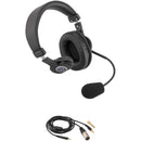 Senal SMH-1010CH Single-Sided Communication Headset with 1/8" Mini-Jack and 3-Pin XLRM Cable for Mixers