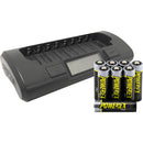 Powerex MH-C800S Charger with 8 Pro AA NiMH Batteries (1.2V, 2700mAh)