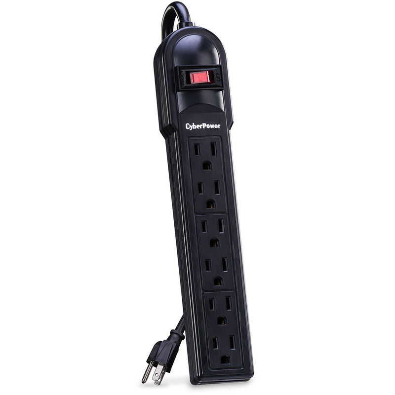 CyberPower CSB606 6-Outlet Essential Series Surge Protector (Black)