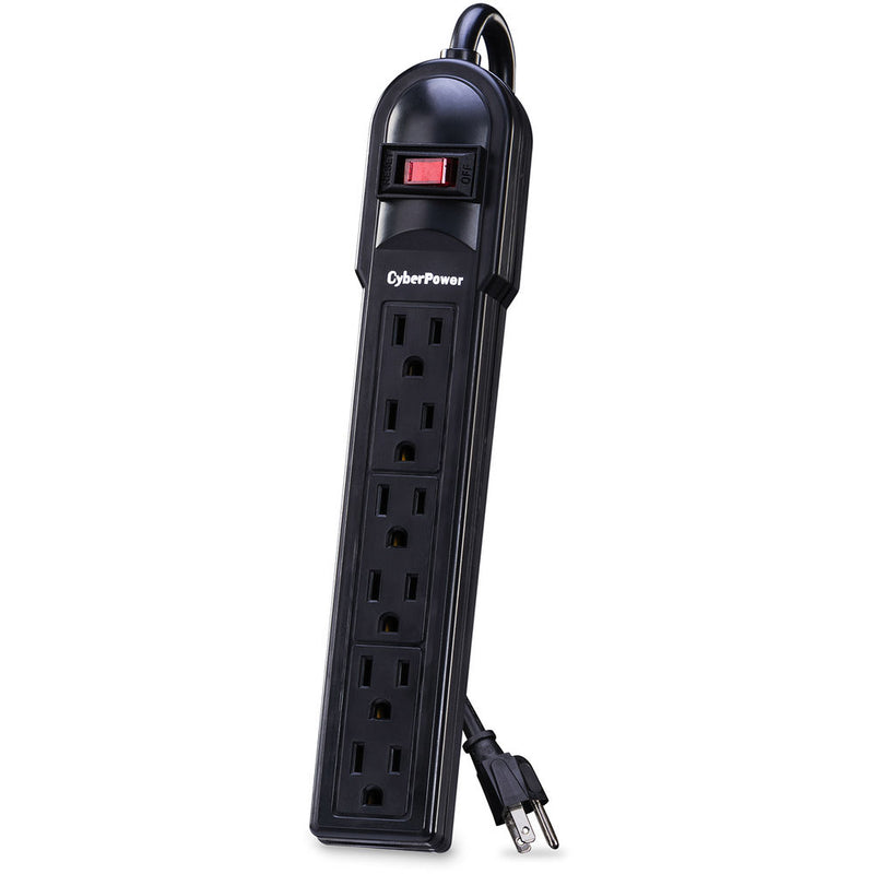 CyberPower CSB606 6-Outlet Essential Series Surge Protector (Black)