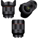 Rokinon AF 14mm, 35mm, and 50mm Three Lens Kit for Sony E