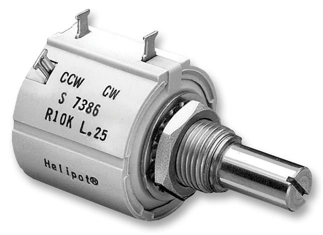 BI TECHNOLOGIES / TT ELECTRONICS 7286R2KL.25 Rotary Potentiometer, Wirewound, 2 kohm, 2 W, &plusmn; 5%, 7286R Series, 10 Turns, Linear