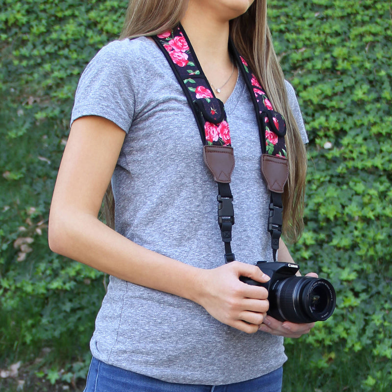 USA GEAR TrueSHOT CAM-STRAP (Floral)