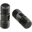 CAMVATE 15mm Rod Connector with M12 Threads (Black, 2-Pack)